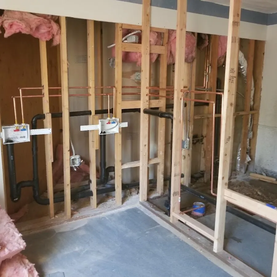 Copper pipe rough-in and plumbing installation in East Buffalo